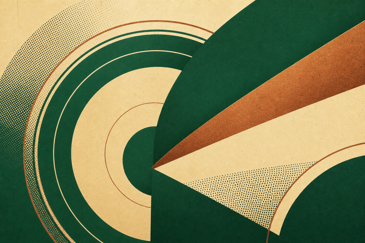 Retro halftone abstract panel